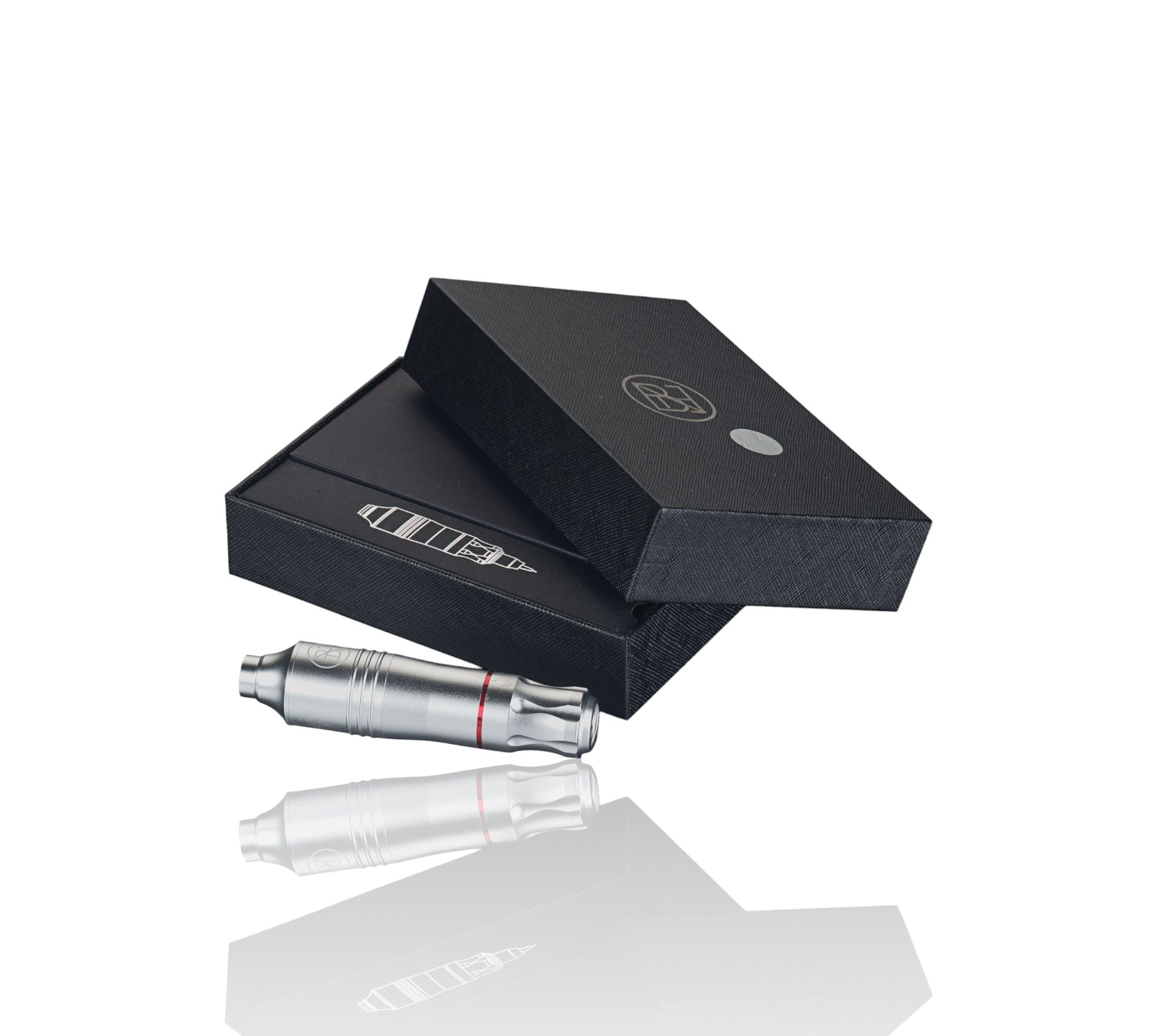 Permanent Make-Up Maschine - Tattoo Maschine - Präzision und Leistung - Stufenlos einstellbar - silber/rot | Bonante® Vorverkauf BlackWeek Sale