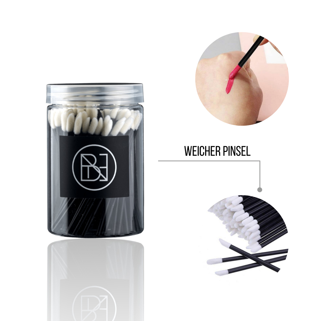 100 Stück/Einweg Lippenpinsel | Velour-Applikatoren | Bonante®️