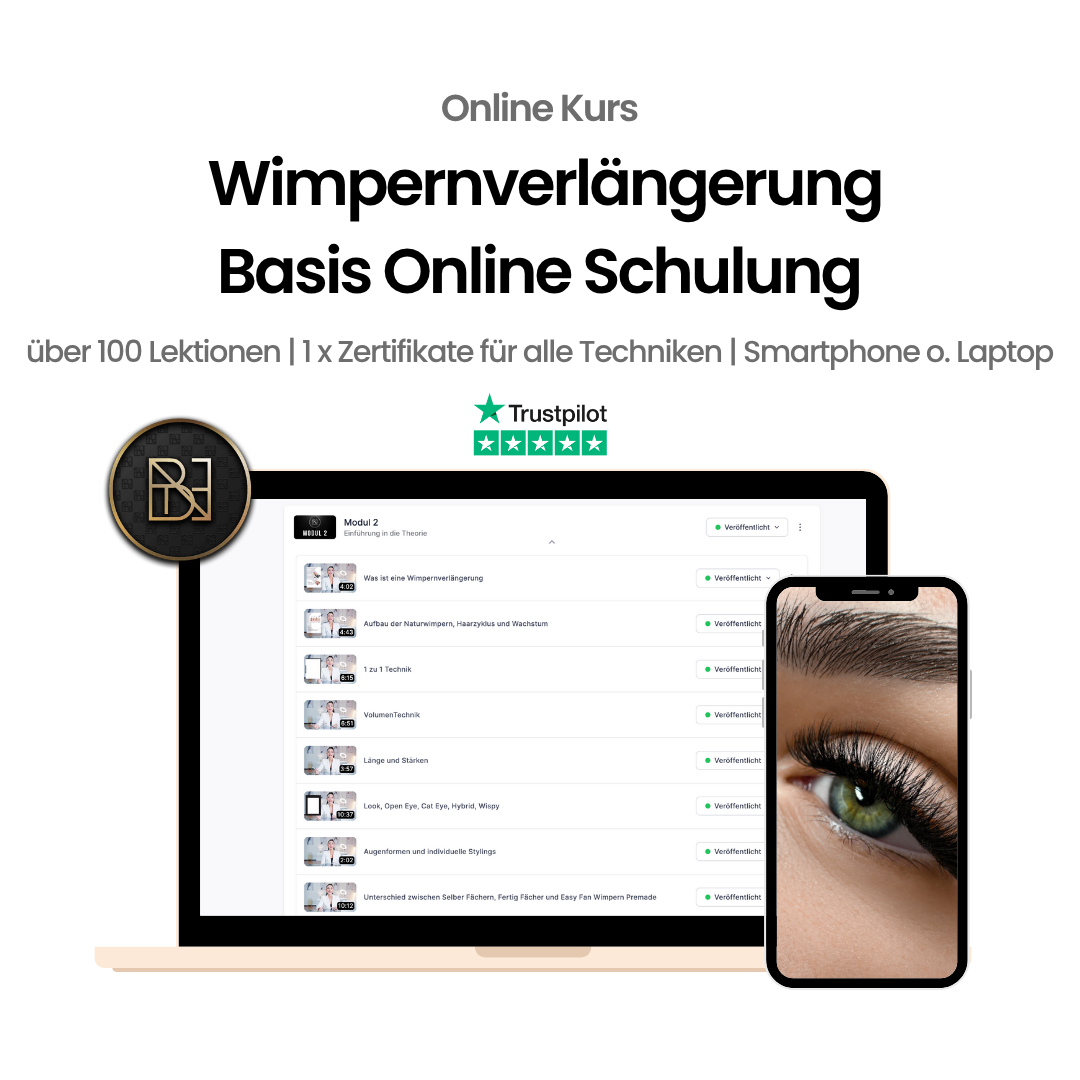 Wimpernverlängerung Basis Online Schulung