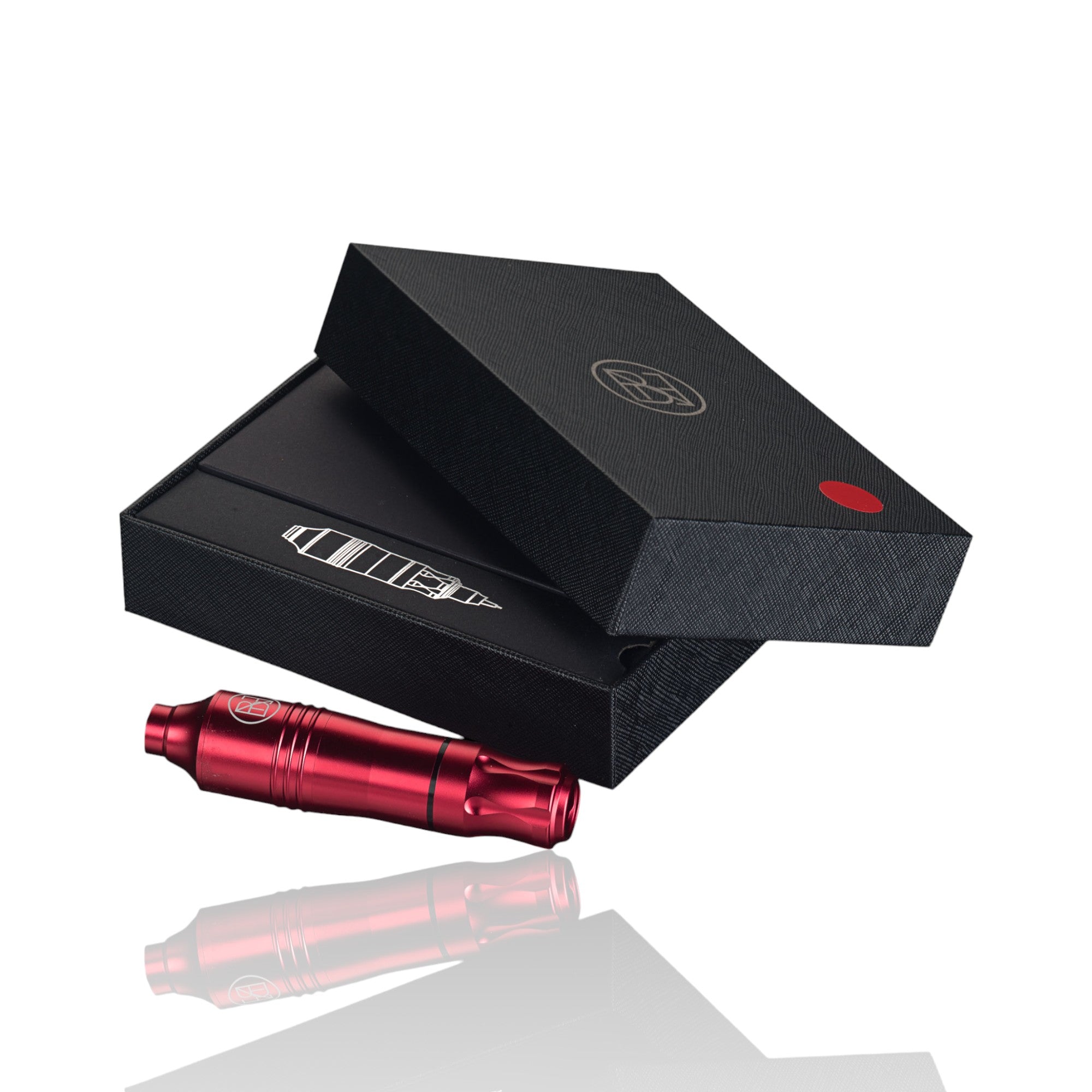 Permanent Make-Up Maschine - Tattoo Maschine - Präzision und Leistung - Stufenlos einstellbar - silber/rot | Bonante® Vorverkauf BlackWeek Sale