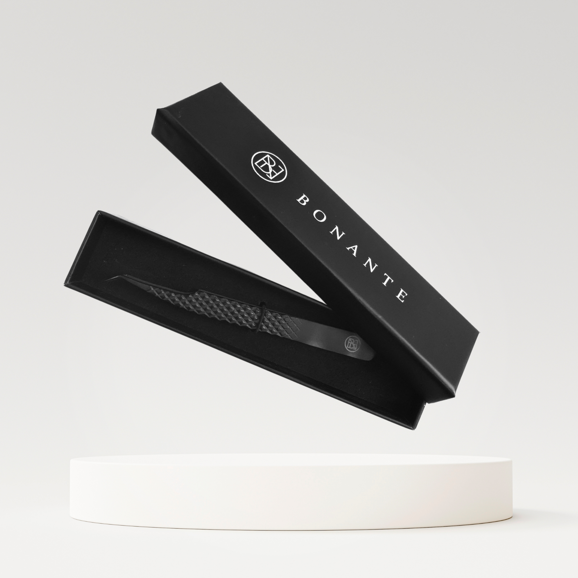 Wimpernverlängerung Pinzette - Moon Pinzette für Volumentechnik oder 1:1 Technik - Präzision und Komfort | Bonante®️