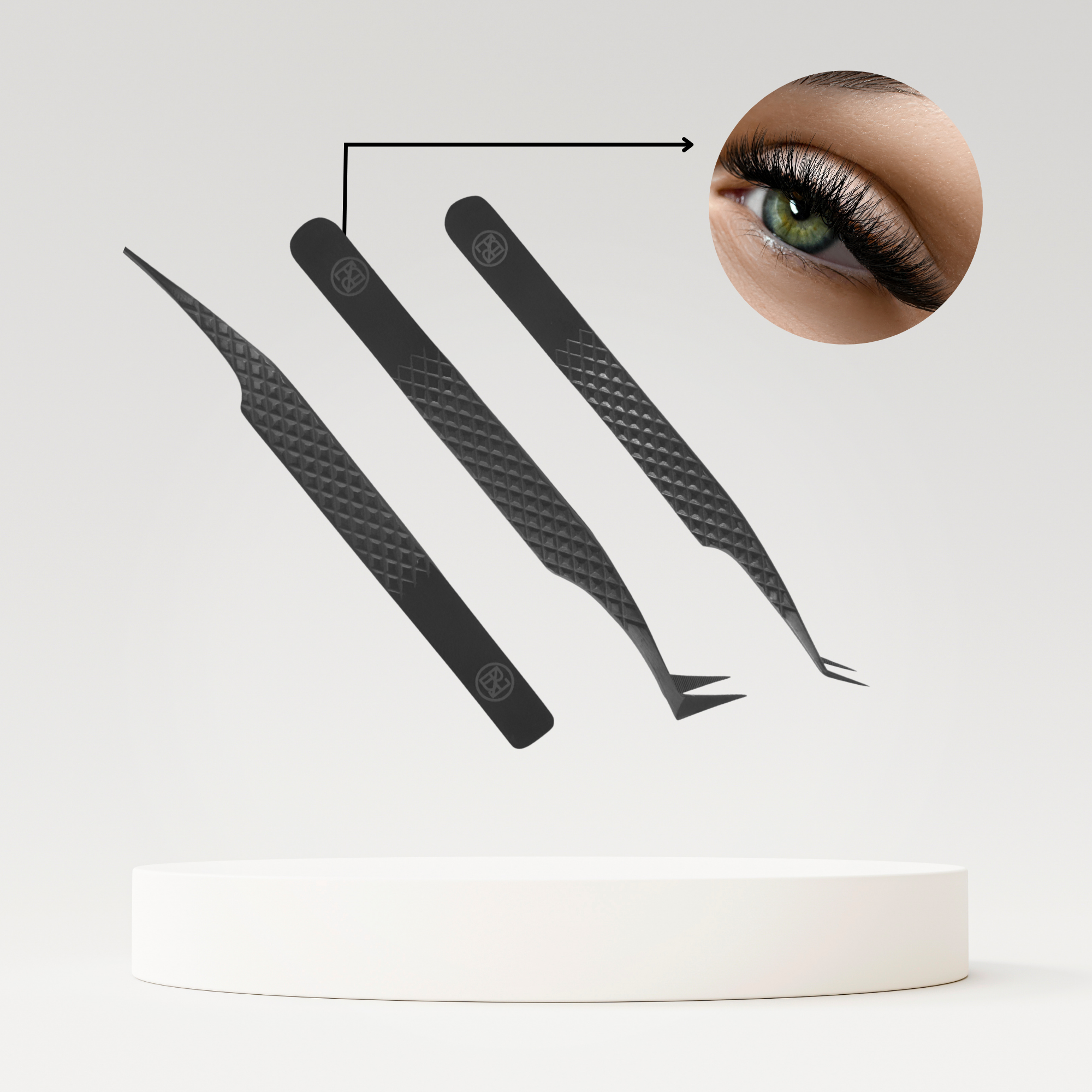 Wimpernverlängerung Pinzette - Volumen Pinzette - Präzision und Komfort | Bonante®️