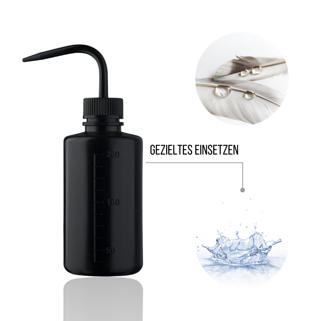 Waschflasche 250ml | mit LOGO | Platic Rinse Waschflasche Permanent Make-Up & Tattoo | Bonante®️