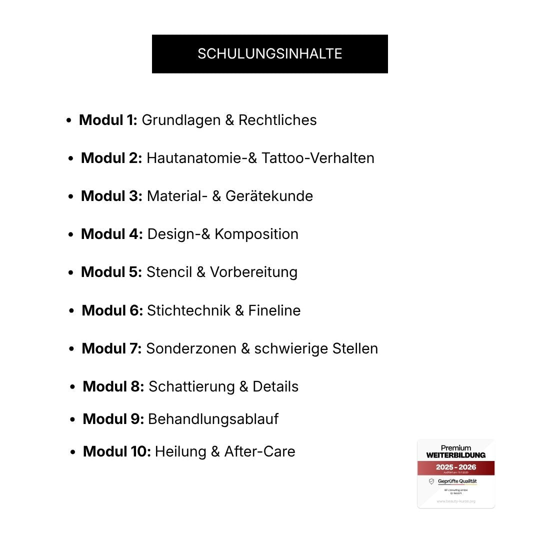 Fineline Tattoo Online Schulung