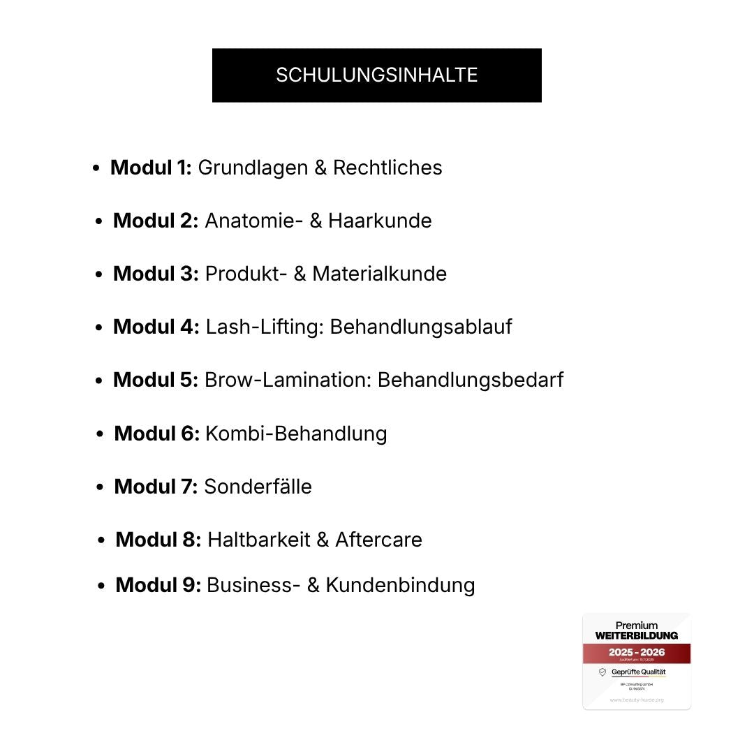 Lash & Browlifting Online Kurs