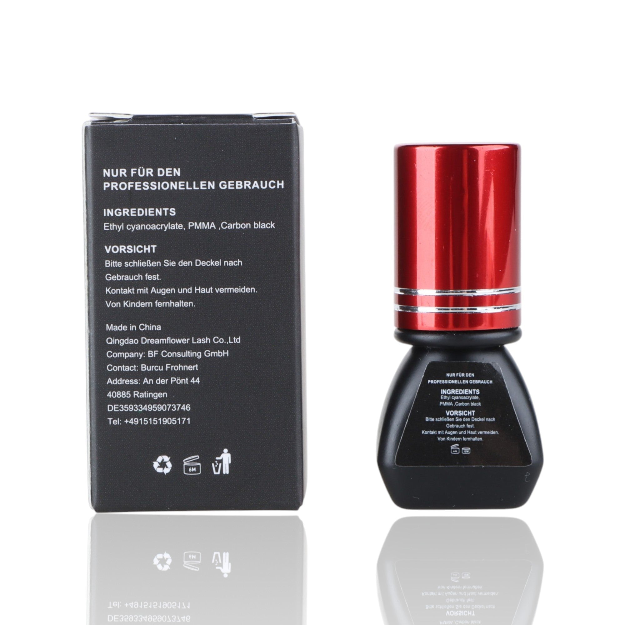 Wimpernverlängerung Kleber | RED BOMB | 8 Wochen Haftung | 0,3 sek. Trocknungszeit