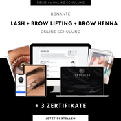 Lash & Brow Lifting + Brow Henna Schulung + 3 Zertifikate | Bonante®️