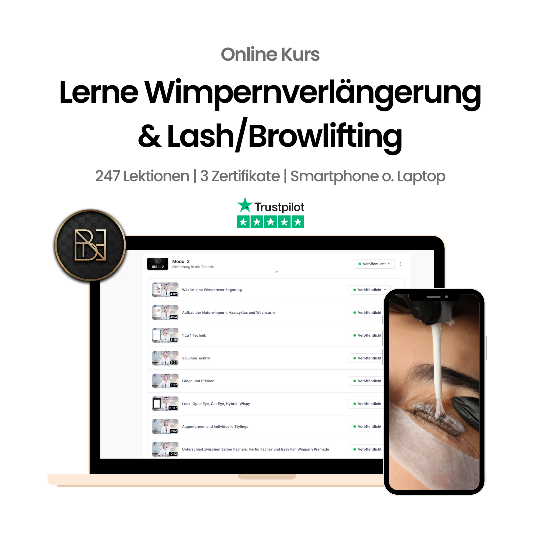 Wimpernverlängerung + Lash & Brow Lifting Schulung