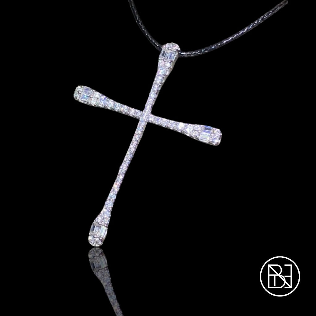 Diamanten Kreuz | 925 versilbert Schmuck | Sterling | Limitiere Ware | Bonante®