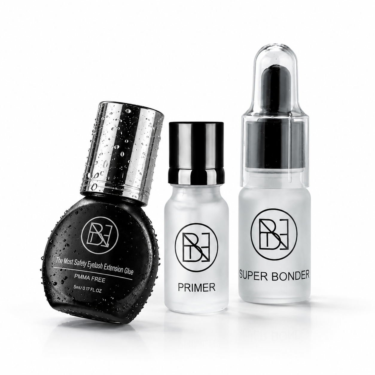 Bonante Sommer-Halt-Set – PMMA-freier Wimpernkleber, Primer und Super Bonder für Lash-Stylistinnen