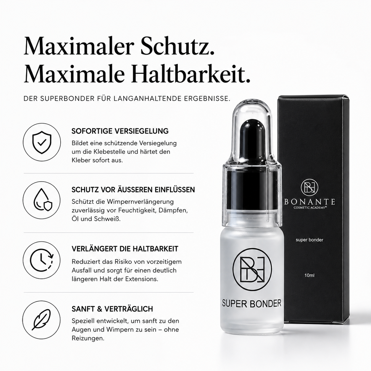 Bonante Super Bonder – versiegelt den Kleber für maximale Wimpern-Haltbarkeit