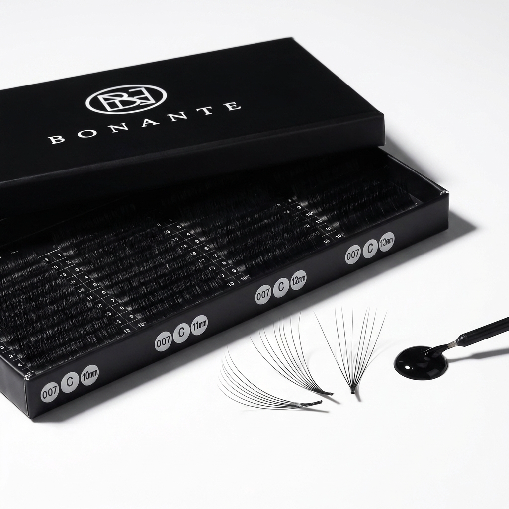 Wimpernverlängerung Easy Fan XXL Box | C-Curl Mix Tray 10-13mm 0.07mm